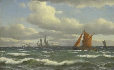 Painting with Spritsail by Carl Baagøe